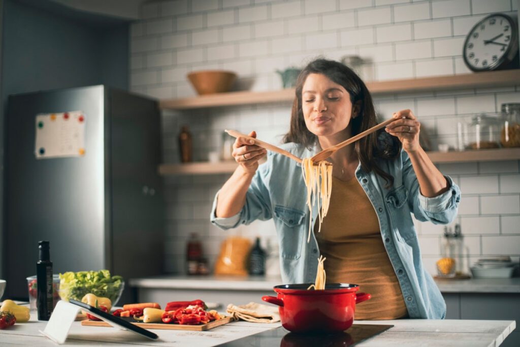 girl cooking